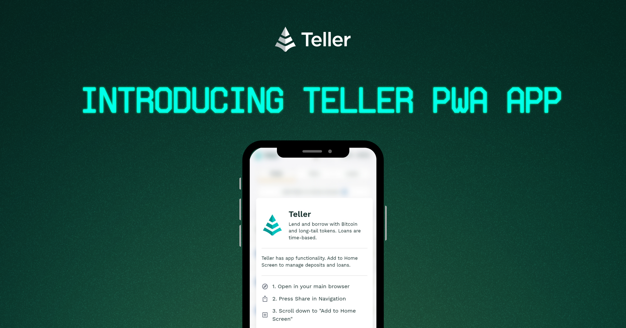 Introducing Teller PWA App: Lend & Borrow from the Home Screen
