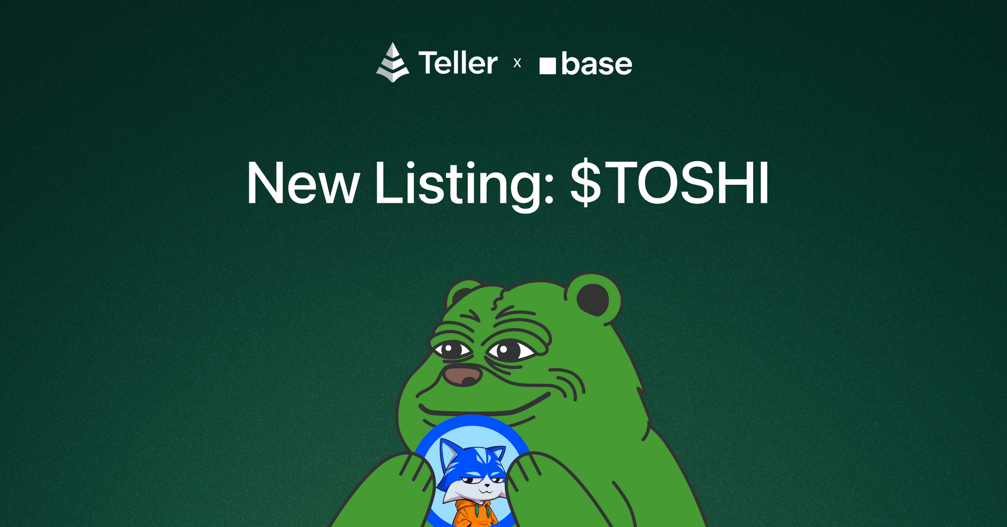 Lend TOSHI to Earn Yield on Teller