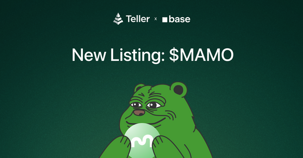 Deposit $MAMO on Teller to Earn 22% Compounding Yield