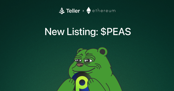 Lend PEAS to Earn Yield on Teller