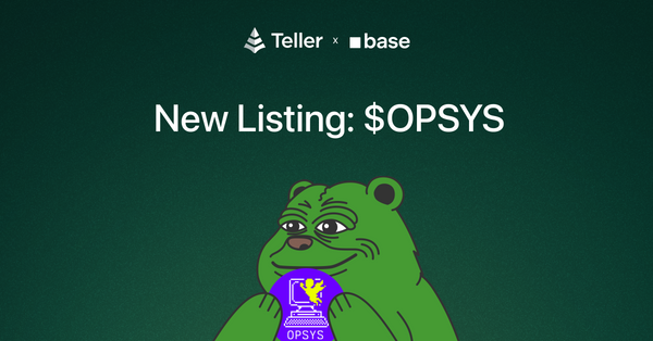 Lend OPSYS to Earn Yield on Teller
