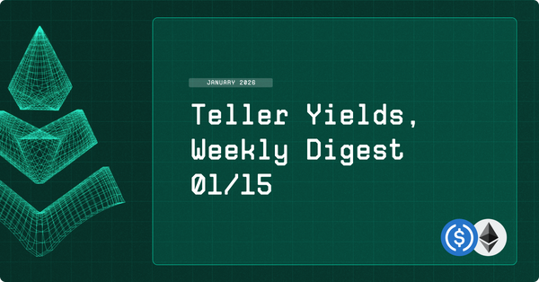 Teller Yields, Weekly Digest 01/15