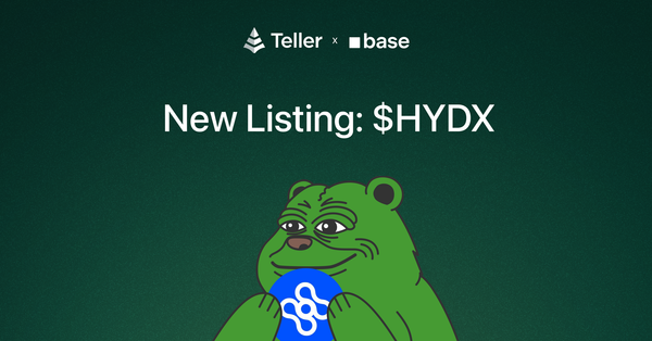 Lend HYDX to Earn Yield on Teller